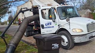 lrs leaf vacuum truck Sam picking up leaves [upl. by Nicks]