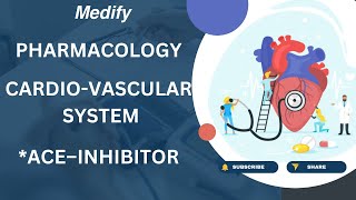 ACE–INHIBITORS CARDIO VASCULAR SYSTEM PHARMACOLOGYCVS PHARMACOLOGY MedifyMBBS [upl. by Leur]