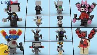 All Skibidi Toilets Fanmade in LEGO Minifigures Compilation Tutorial [upl. by Betthel]