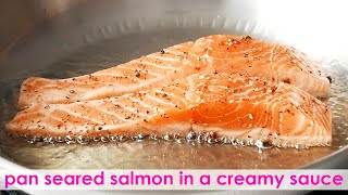 Creamy Garlic Butter Salmon  10minute salmon recipe [upl. by Eboj]