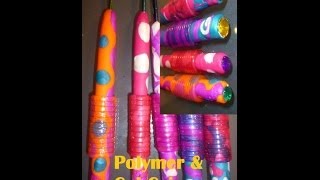 Polymer Clay with Gel Grips Grips  video tutorial [upl. by Hoon]