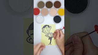 Lets Coloring Mr Bean The Animated Series sandcoloring mrbean rowanatkinson coloringshorts [upl. by Nbi]