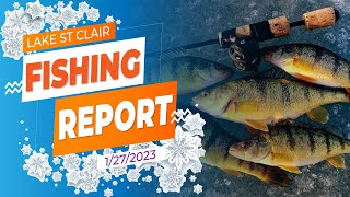 Lake St Clair Ice Fishing Report 1272023 [upl. by Margreta]