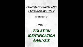 Pharmacognosy25th semunit3Alkaloids pharmacypharmacynotes shortsvideo shorts [upl. by Spohr]