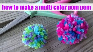 How To Make A Multicolor Pom Pom [upl. by Liz140]