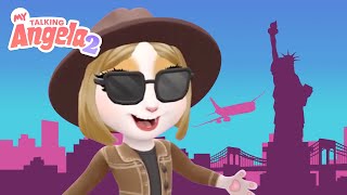 🗽🚕🍎 Angela Goes to New York City 🍎🚕🗽 NEW My Talking Angela 2 Gameplay [upl. by Doble]