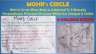 Mohrs Circle  6 Golden Steps  Case2  Hindi  Principal Stresses amp Strains  SOM [upl. by Esir]