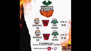 Guarapuava AGB x ADRM Maringá  Campeonato Paranaense de Basquete Sub 15 [upl. by Dalton]