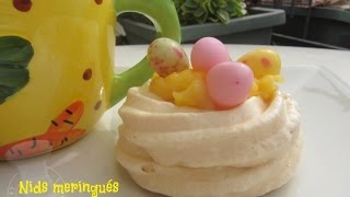 Recette de nids meringués au lemon curd [upl. by Som]