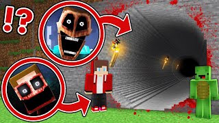 Mikey and JJ Found Longest Scary Mimics Tunnel at Night in Minecraft  Maizen [upl. by Asssilem]