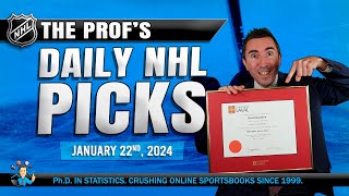 NHL DAILY PICKS THE PROFS BETTING TIPS FOR JANUARY 22nd nhlpickstoday [upl. by Drisko]