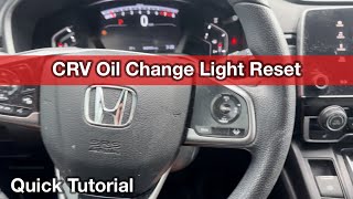 2019 Honda CRV Oil Change light Reset [upl. by Nnaaras]