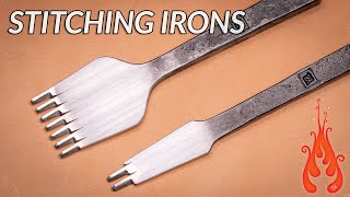 Blacksmithing  Making stitching irons for leather working [upl. by Vivle]