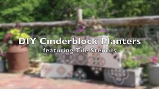 HowTo Transform Cheap Cinderblocks into Fabulous Flower Planters Using A Tile Stencil [upl. by Bethesde]