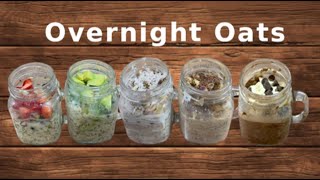 Overnight Oats 5 ways  Super easy and healthy breakfast Ideas [upl. by Damick]