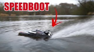 DAS SCHNELLSTE RC SPEEDBOOT FÜR ANFÄNGER  UNBOXING  REVIEW  TEST DeutschGerman [upl. by Yerag880]