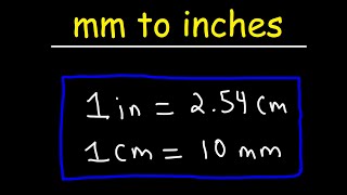 How To Convert mm to Inches [upl. by Rheta]