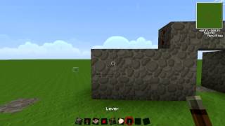 Minecraft  Lever Activated Piston Door Tut [upl. by Tressia831]