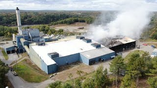 Smoke coming from Eagle Point Energy Center in Orrington Wednesday [upl. by Ron]