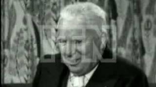 Charlie Chaplin Interview clip 1957 [upl. by Htebasyle]