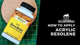 How to Apply Fiebings Acrylic Resolene Dye Sealant [upl. by Kirred900]