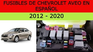 FUSIBLES DE CHEVROLET AVEO 2012  2020 [upl. by Bondy188]