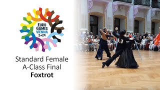 Dancing at Eurogames 2024 Vienna Womens Standard A Final Foxtrot [upl. by Groome]