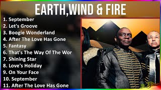 EarthWind amp Fire 2024 MIX Playlist  September Lets Groove Boogie Wonderland After The Love [upl. by Airdnat]