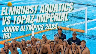 2024 Junior Olympics 16u Elmhurst Aquatics Vs Topaz Imperial [upl. by Rooker]