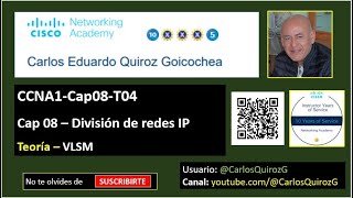 CCNA1Cap08T04  VLSM Teoría Cap 08  División de redes IP [upl. by Lita]