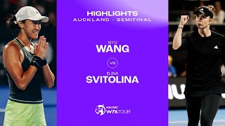 Elina Svitolina vs Wang Xiyu  2024 Auckland Semifinal WTA Match Highlights [upl. by Hasty]