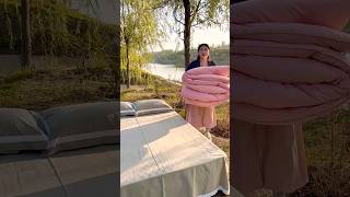 Best mattress for best sleep outdoors winter winter beautifulyoutubeshorts [upl. by Lorne332]