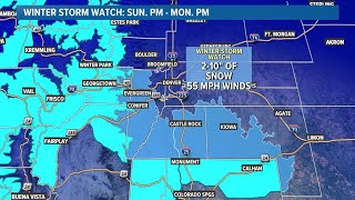 Latest forecast  Spring storm brings Denver snow Sunday blizzard conditions south and east [upl. by Kylander]