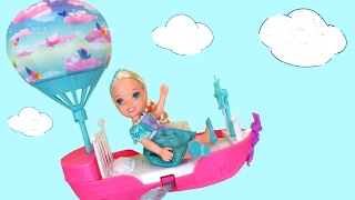 FLYING  Lemonade  Elsa amp Anna toddlers FLY with Barbies Magical Dreamboat  Playing [upl. by Eemaj802]