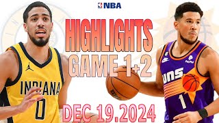 Phoenix Suns Vs Indiana Pacers Game 1st2nd Highlights Dec 192024 NBA Season 202425 [upl. by Debbra]