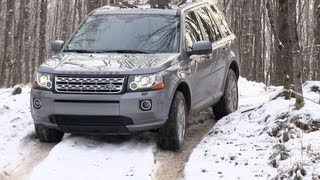 Land Rover LR2 amp Freelander Snowy amp Icy OffRoad First Drive Review 2013 [upl. by Anorahs]