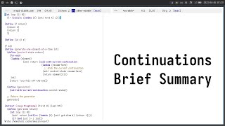 Continuations Brief Summary  CPS  Delimited Continuations [upl. by Oriel]