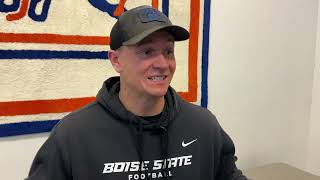 Boise State football coach Spencer Danielson talks QB situation coaching changes ahead of LA Bowl [upl. by Ruthanne]