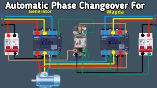 3 Phase Auto Changeover Switch Connection with Relay amp Contactor MianElectric [upl. by Jorry]