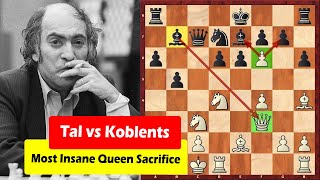 Mikhail Tals Most Insane Queen Sacrifice [upl. by Yanehs]