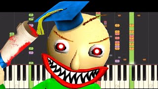 IMPOSSIBLE REMIX  Baldis Basics Menu Title Theme  Piano Cover [upl. by Wessling]