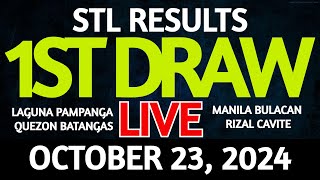 Stl Result Today 1st draw October 23 2024 STL Batangas Live [upl. by Flatto122]