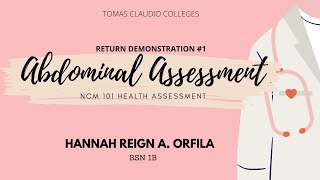 Abdominal Assessment  Return Demonstration [upl. by Ineslta647]