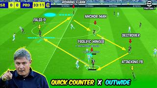 Understanding Out Wide amp Quick counter  Best Formations amp Tactics Guide for eFootball 2024 Mobile [upl. by Yenal869]