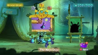 Walkthrough Rayman Legends 100  Rescue Ursula  The Ninja Dojo [upl. by Annabal]