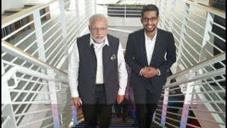 Narendra Modi with Sundar Pichai bond between India and Silicon Valley [upl. by Attenrad317]