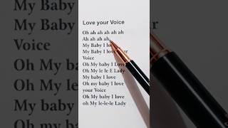 Love your voice Jony englishsongwithlyrics lyrics short [upl. by Goldwin]