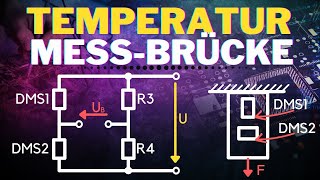 Wheatstone Brücke temperaturkompensiert einfach erklärt  Funktionsweise Brückenschaltung [upl. by Mullac]