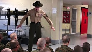 Drill Instructors Greet New Recruits [upl. by Waddle]