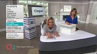 The Casper signature 10quot inch foam mattress full presentation on QVC2 June 17th 2018 [upl. by Aitnyc807]